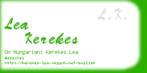 lea kerekes business card